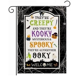 2/$20 Halloween 'They're Creepy and They're Kooky' Garden Flag